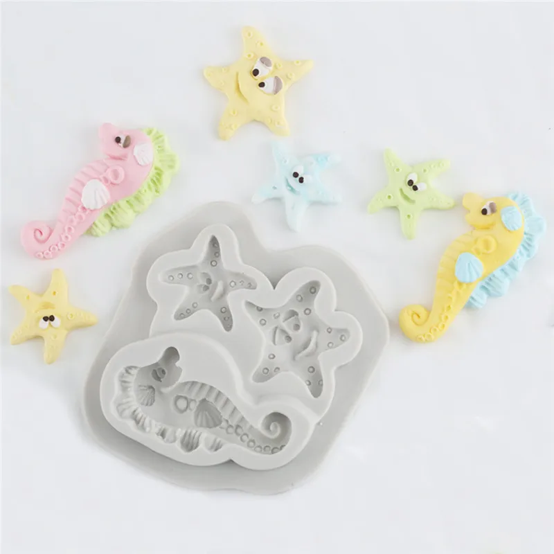 Seahorse/Starfish Fondant Silicone Mold Cookie Biscuits Molds Candy Chocolate Pudding Mould Baking Cupcake Decoration Tools Clay
Seahorse/Starfish Fondant Silicone Mold Cookie Biscuits Molds Candy Chocolate Pudding Mould Baking Cupcake Decoration Tools Clay