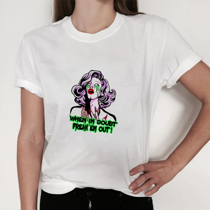 Sharon Needles cartoon Printing Summer Vogue harajuku women casual t shirt funny anime white T Shirt 2019 New female amisetas
Sharon Needles cartoon Printing Summer Vogue harajuku women casual t shirt funny anime white T Shirt 2019 New female amisetas