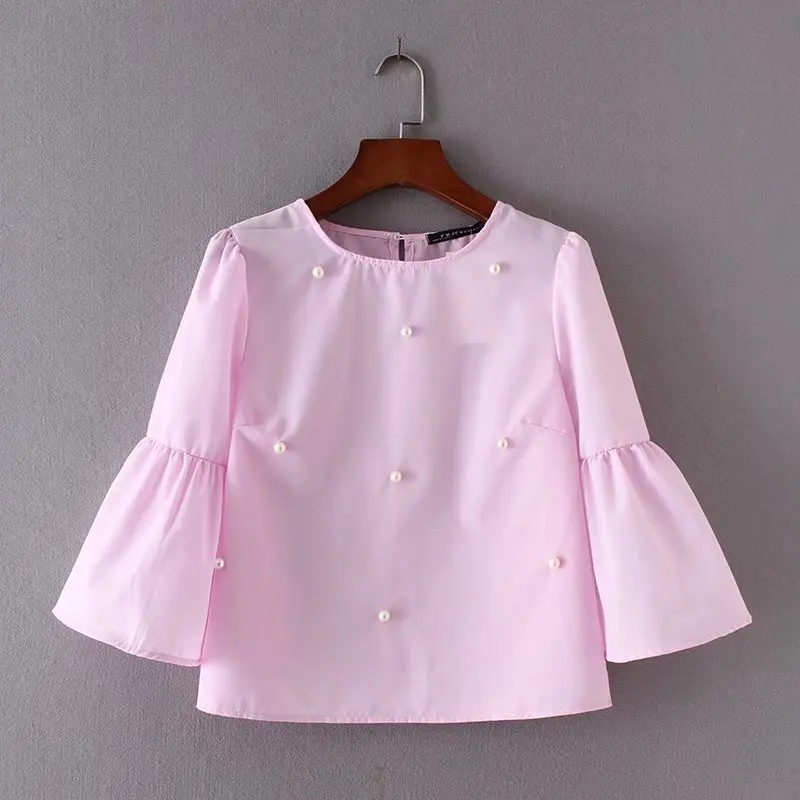 2017 New Fashion Women Vintage Round Collar Flare Sleeve Blouses Shirts lady pullover beading Feminine Blusas Tops LS11731
2017 New Fashion Women Vintage Round Collar Flare Sleeve Blouses Shirts lady pullover beading Feminine Blusas Tops LS11731