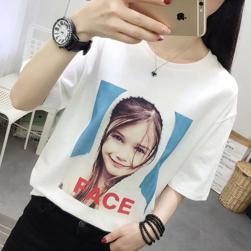 Harajuku Cartoon Print T Shirt Women 2019 Summer Cotton Short Sleeve White T-shirt Tops Korean Oversized Art Tee Shirt Femme
Harajuku Cartoon Print T Shirt Women 2019 Summer Cotton Short Sleeve White T-shirt Tops Korean Oversized Art Tee Shirt Femme