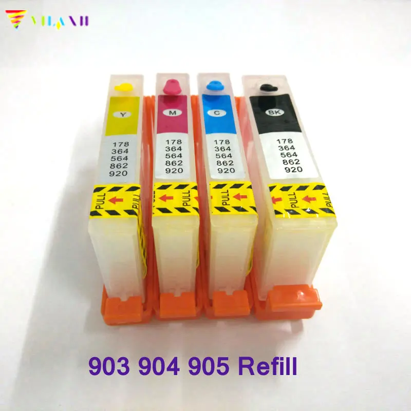 Vilaxh refillable ink cartridge replacement For HP 905 904 903 OfficeJet 6950 6956 OfficeJet Pro 6960 6970 printer without chip
Vilaxh refillable ink cartridge replacement For HP 905 904 903 OfficeJet 6950 6956 OfficeJet Pro 6960 6970 printer without chip