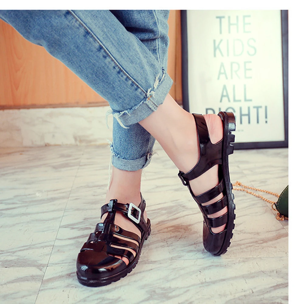 women sandals ankle T strap sandals buckle round toe jelly sandals casual shoes summer beach comfortable Roman shoes solid
women sandals ankle T strap sandals buckle round toe jelly sandals casual shoes summer beach comfortable Roman shoes solid