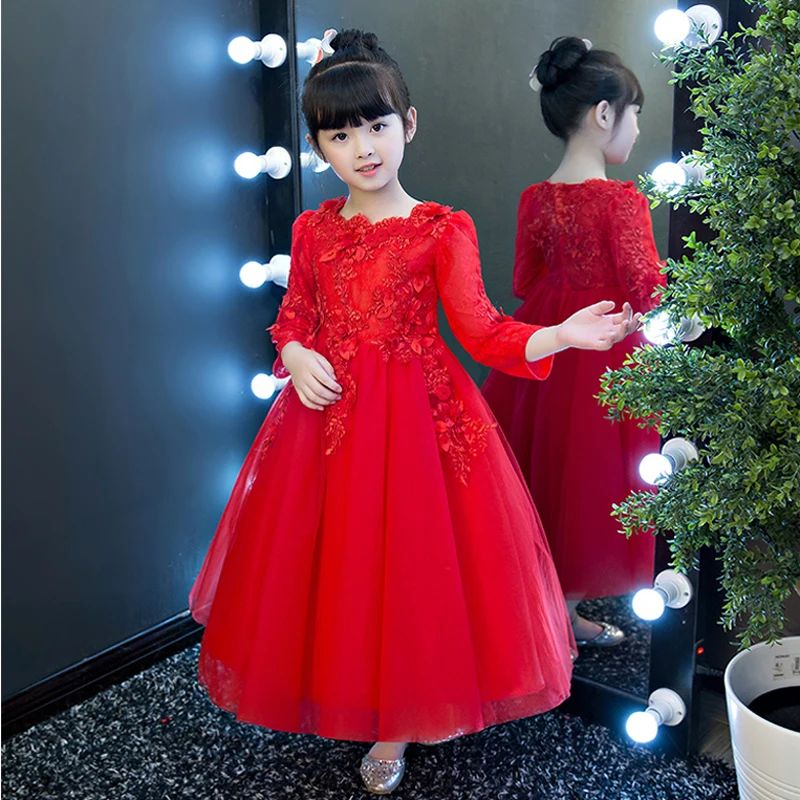 3-15yrs Girl Kids Red Color Embroidery Flowers Wedding Long Lace Dress Evening Party Princess Costume Lace Girls Clothes Dress
3-15yrs Girl Kids Red Color Embroidery Flowers Wedding Long Lace Dress Evening Party Princess Costume Lace Girls Clothes Dress