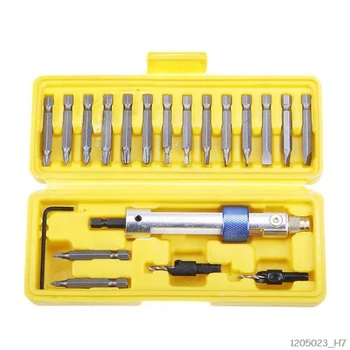 20Pcs/Set HSS Countersink Drill Bit Driver Swivel Head Quick-Change Screw Tool Set
20Pcs/Set HSS Countersink Drill Bit Driver Swivel Head Quick-Change Screw Tool Set