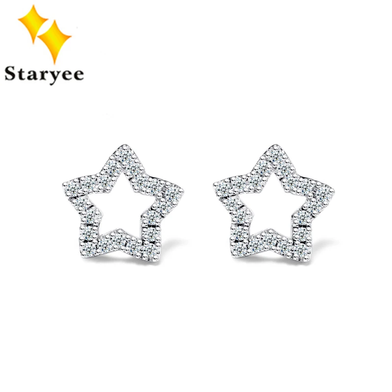 Certified 0.24CT 1Pair Simulated Diamonds Brand 18K Solid White Gold Star Stud Earrings For Women Engagement Birthday Party Gift
Certified 0.24CT 1Pair Simulated Diamonds Brand 18K Solid White Gold Star Stud Earrings For Women Engagement Birthday Party Gift