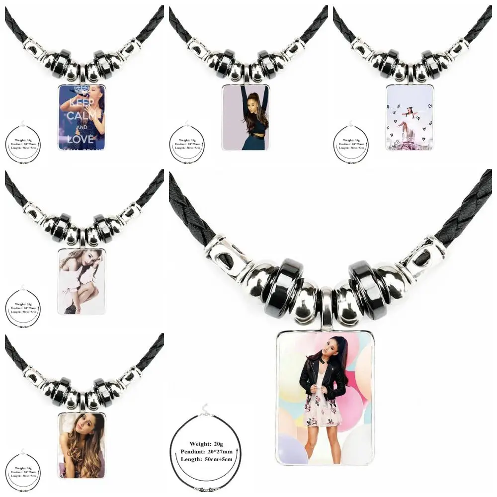 EJ Glaze Glass Cabochon Anime Jewelry Black Leather Bead Pendant Necklace For Women Kids Gift Ariana Grande Signed
EJ Glaze Glass Cabochon Anime Jewelry Black Leather Bead Pendant Necklace For Women Kids Gift Ariana Grande Signed