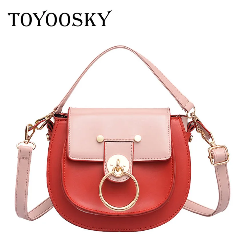 TOYOOSKY Retro Small Saddle Bag for Women Fashion Metal Ring Buckle Handbag Famous Designer Panelled Lady Leather Crossbody Bag
TOYOOSKY Retro Small Saddle Bag for Women Fashion Metal Ring Buckle Handbag Famous Designer Panelled Lady Leather Crossbody Bag