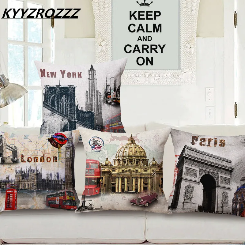 KYYZROZZZ Wholesale City New York London Paris Decorative Cushion Cover Throw Pillowcase Polyester Home Decor Sofa
KYYZROZZZ Wholesale City New York London Paris Decorative Cushion Cover Throw Pillowcase Polyester Home Decor Sofa