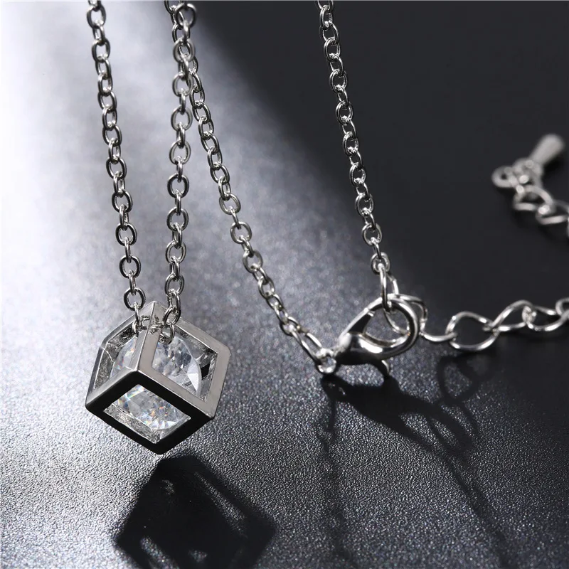 New square Crystal Love Magic Cube Square Shape Pendant charm Necklace Geometric polygon necklace For Women Wedding Gift jewelry
New square Crystal Love Magic Cube Square Shape Pendant charm Necklace Geometric polygon necklace For Women Wedding Gift jewelry
