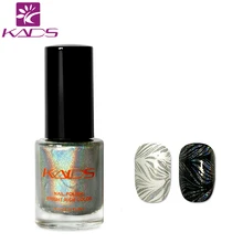 Kads Новый 9.5 мл два в одном лак для ногтей и штамп польский Лазерная серебряные фирменные лак для ногтей конструкции(China)