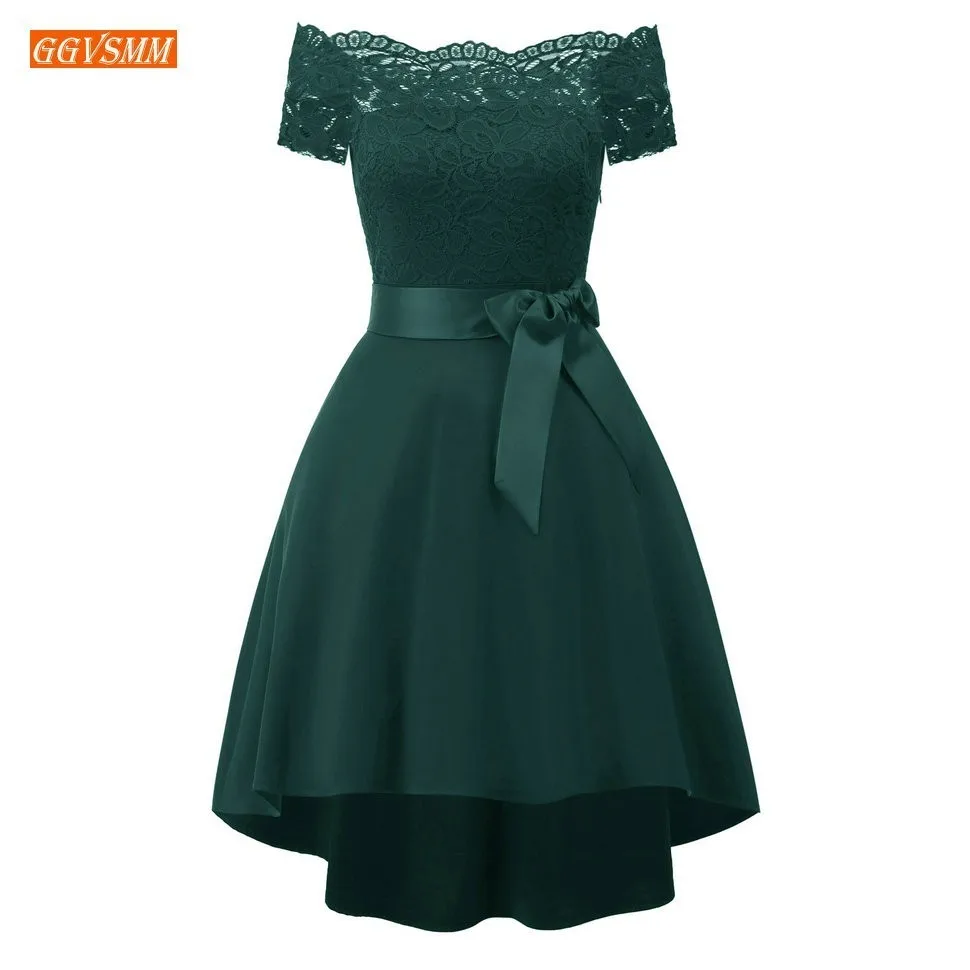 Elegant Dark Green Prom Dresses 2019 Black Short Prom Dress Slim Fit Boat Neck Lace High Low Cheap Women Party Evening Gowns
Elegant Dark Green Prom Dresses 2019 Black Short Prom Dress Slim Fit Boat Neck Lace High Low Cheap Women Party Evening Gowns