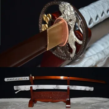 Functional Hand Forged HANDMADE KATANA SAMURAI RED 9260 STEEL JAPANESE SWORD FULL TANG TOP QUALITY SILVER PLATED TSUBA
Functional Hand Forged HANDMADE KATANA SAMURAI RED 9260 STEEL JAPANESE SWORD FULL TANG TOP QUALITY SILVER PLATED TSUBA