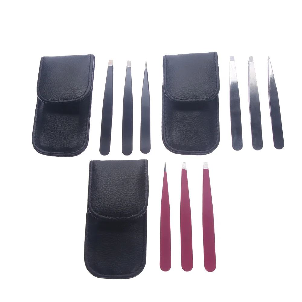 3Pcs Eyebrow Tweezer Set Stainless Steel Professional Beauty Hair Removal Tweezers Slant Point Tip Flat Tip Rose Pink Tweezer
3Pcs Eyebrow Tweezer Set Stainless Steel Professional Beauty Hair Removal Tweezers Slant Point Tip Flat Tip Rose Pink Tweezer