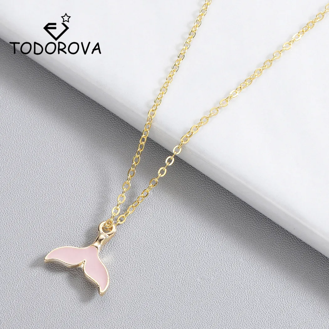 Todorova Pink Enamel Whale Tail Pendant Necklaces for Women Dolphin Fishtail Choker Colar Mermaid Necklace Jewelry Accessories
Todorova Pink Enamel Whale Tail Pendant Necklaces for Women Dolphin Fishtail Choker Colar Mermaid Necklace Jewelry Accessories