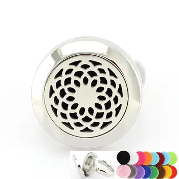 20mm Silver Flower of Life Ring Aromatherapy/Essential Oils 316L S.Steel Perfume Diffuser Locket Ring Fashion 2018 with Free Pad
20mm Silver Flower of Life Ring Aromatherapy/Essential Oils 316L S.Steel Perfume Diffuser Locket Ring Fashion 2018 with Free Pad