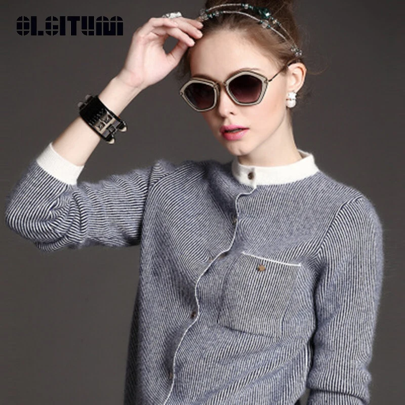 New 2018 European and American Winter Cashmere Cardigan Women Striped Thick Sweater Coat Loose Knit Bottoming Sweater Female
New 2018 European and American Winter Cashmere Cardigan Women Striped Thick Sweater Coat Loose Knit Bottoming Sweater Female