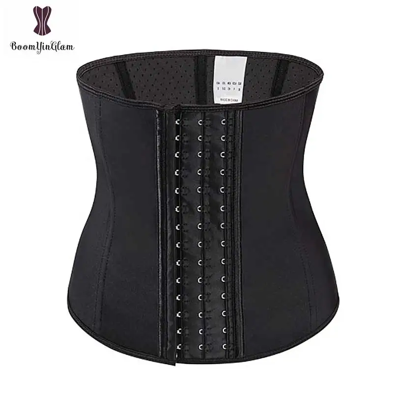 Waist Trainer Underbust Breathable Latex Waist Trimmer Steel Boned Solid Black Corset Front Hook Closure Bustier Women Out Wear
Waist Trainer Underbust Breathable Latex Waist Trimmer Steel Boned Solid Black Corset Front Hook Closure Bustier Women Out Wear