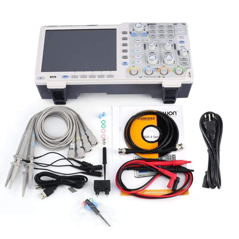 OWON Brazil Plug 60MHz 4 Channels 8 bits Touchscreen Low Noise Oscilloscope LCD Display Digital Storage Oscilloscope Scopemeter
OWON Brazil Plug 60MHz 4 Channels 8 bits Touchscreen Low Noise Oscilloscope LCD Display Digital Storage Oscilloscope Scopemeter