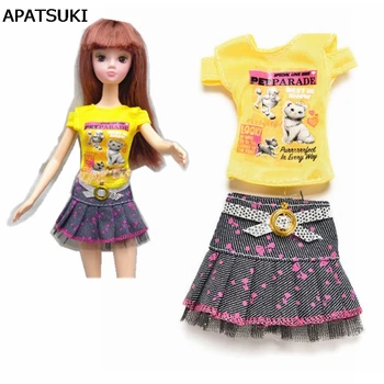 1Set Casual Doll Clothes Yellow Short Sleeve T-shirt + Tutu Skirt for Barbies Doll Clothes for 1/6 BJD Doll Accessory
1Set Casual Doll Clothes Yellow Short Sleeve T-shirt + Tutu Skirt for Barbies Doll Clothes for 1/6 BJD Doll Accessory