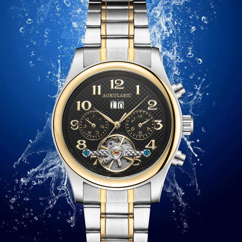 AOKULASIC Mens Fashion Luxury Brand Full Steel Waterproof Tourbillon Mechanical Automatic Men Sport Watch Business Watches AK11
AOKULASIC Mens Fashion Luxury Brand Full Steel Waterproof Tourbillon Mechanical Automatic Men Sport Watch Business Watches AK11