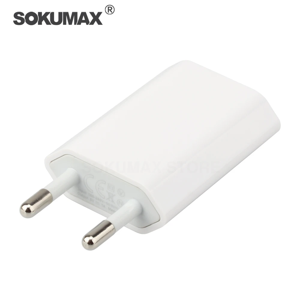 EURO EU 5W USB Power Adapter Home Wall Charger 5V 1A Smart Fast Charging for iPhone X XS 8 7 6S Plus 5S + 8 Pin Sync Data Cable
EURO EU 5W USB Power Adapter Home Wall Charger 5V 1A Smart Fast Charging for iPhone X XS 8 7 6S Plus 5S + 8 Pin Sync Data Cable