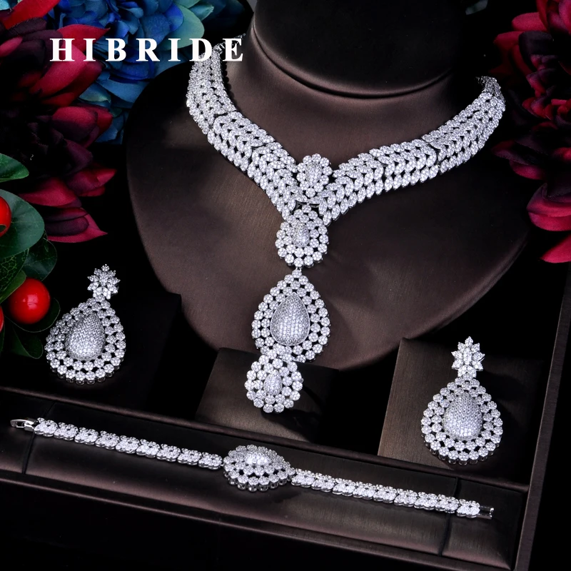 HIBRIDE Beauty Design Big Water Drop Necklace Full Jewelry Sets Women Bridal Wedding Accessories Jewelry Wholesale Price N-759
HIBRIDE Beauty Design Big Water Drop Necklace Full Jewelry Sets Women Bridal Wedding Accessories Jewelry Wholesale Price N-759