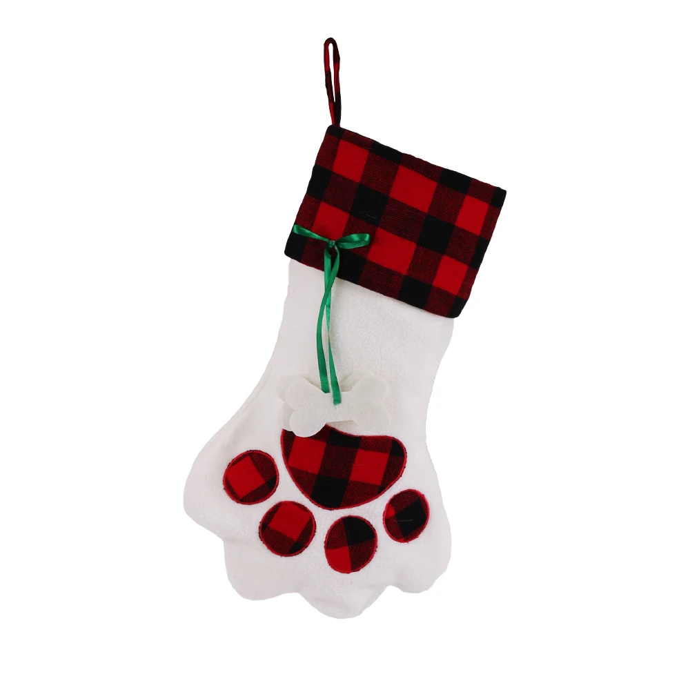 20x45cm New Year Gifts Bags Plaid Christmas Gift Bags Dog Cat Paw Stocking Socks Xmas Tree Ornaments Pet Christmas Stockings
20x45cm New Year Gifts Bags Plaid Christmas Gift Bags Dog Cat Paw Stocking Socks Xmas Tree Ornaments Pet Christmas Stockings
