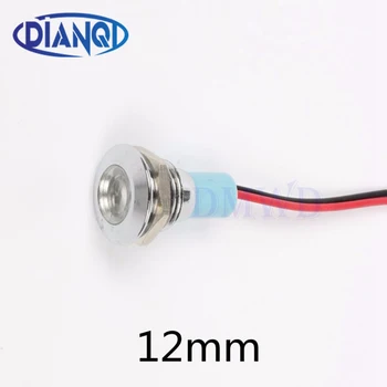 12mm Waterproof Metal Flat Round Indicat Signal lamp LIGHT 3V 6V 12V 24V 220V with wire red yellow blue green 12ZSD.X
12mm Waterproof Metal Flat Round Indicat Signal lamp LIGHT 3V 6V 12V 24V 220V with wire red yellow blue green 12ZSD.X