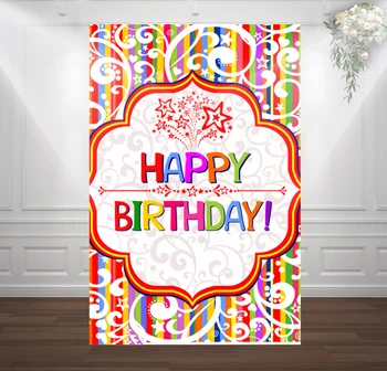 HUAYI happy birthday rainbow color stripe white damask pattern birthday party decor Photography Backdrop photo Background sm-195
HUAYI happy birthday rainbow color stripe white damask pattern birthday party decor Photography Backdrop photo Background sm-195