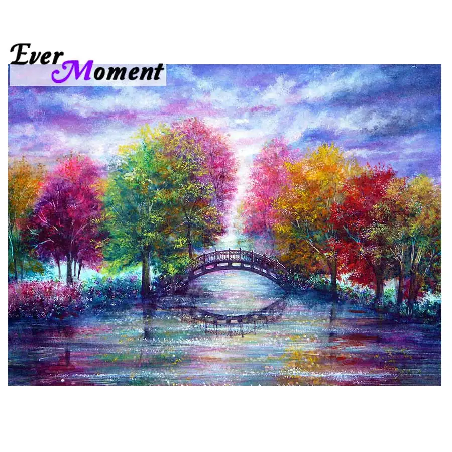Ever Moment Diamond Painting Colorful Trees Bridge Full Square Picture Of Rhinestone Diamond Embroidery Decoration Home 3F421
Ever Moment Diamond Painting Colorful Trees Bridge Full Square Picture Of Rhinestone Diamond Embroidery Decoration Home 3F421