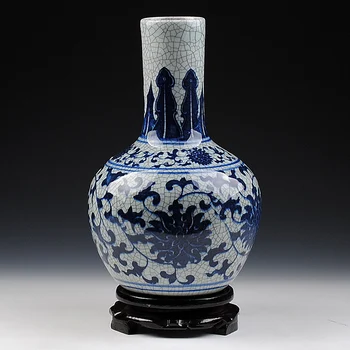 Jingdezhen ceramics antique porcelain kiln vase vase Chinese handicrafts Home Furnishing cracking
Jingdezhen ceramics antique porcelain kiln vase vase Chinese handicrafts Home Furnishing cracking