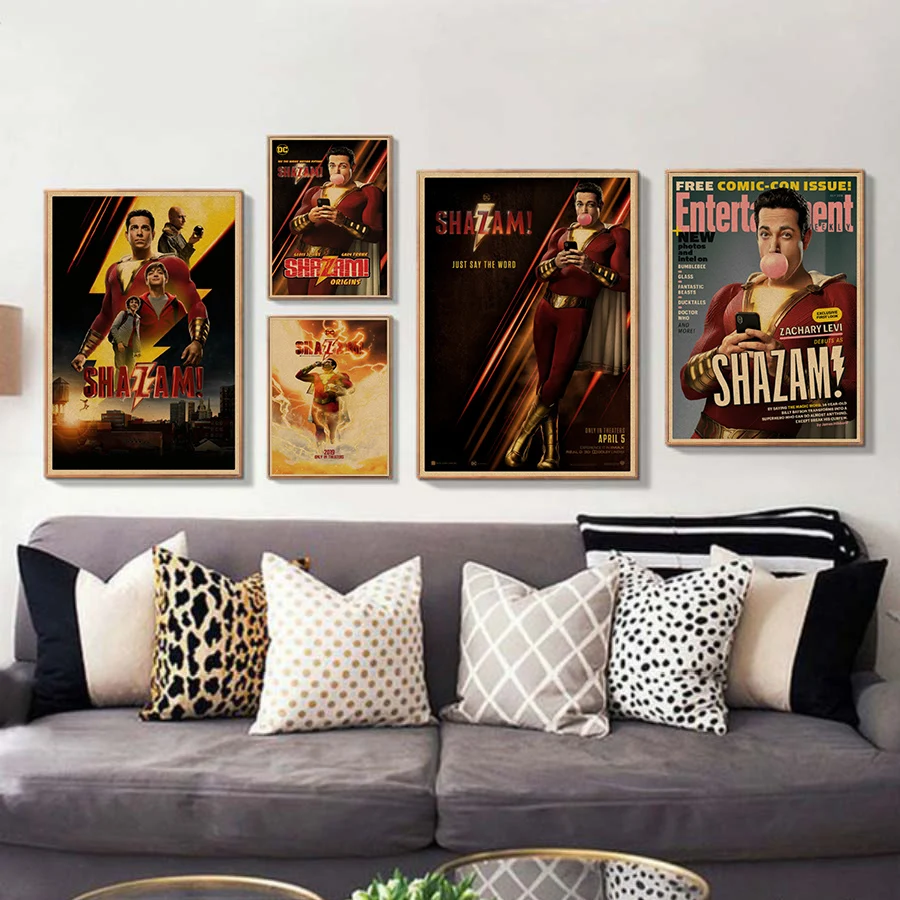 New Shazam! Posters Wall Stickers kraft paper Prints Home Decoration Livingroom Bedroom Bar Home Art Brand
New Shazam! Posters Wall Stickers kraft paper Prints Home Decoration Livingroom Bedroom Bar Home Art Brand
