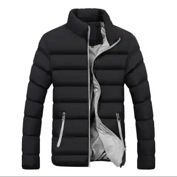 Winter Jacket Men 2018 Fashion Stand Collar Male Parka Jacket Mens Solid Thick Jackets and Coats Man Winter Parkas m-4xl