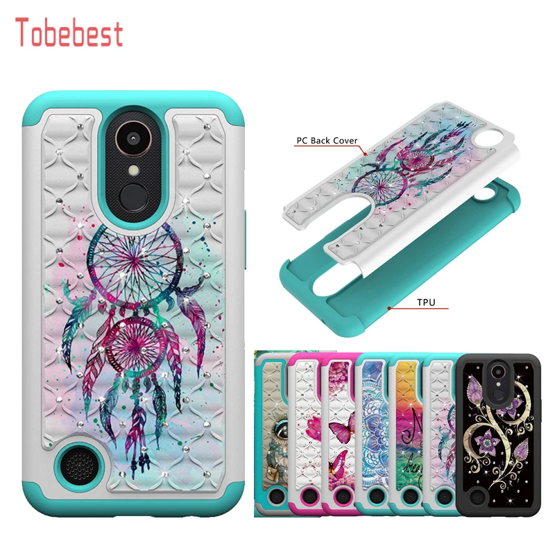 Cases For LG K10 2017 LV5 M250N Phone Case for LG K20 Plus Diamond Glitter Bling Painted Pattern Dual Layer PC TPU Back Cover
Cases For LG K10 2017 LV5 M250N Phone Case for LG K20 Plus Diamond Glitter Bling Painted Pattern Dual Layer PC TPU Back Cover