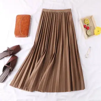2019 new solid color large pendulum long skirts girl Korean version wild A word elastic waist skirt women
2019 new solid color large pendulum long skirts girl Korean version wild A word elastic waist skirt women