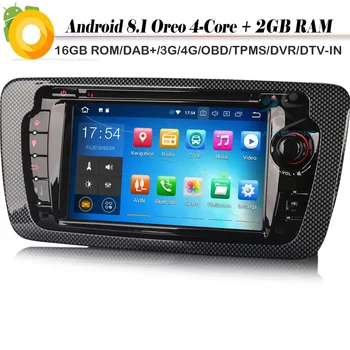 Quad Core Android 8.1 Autoradio DAB+ Car stereo DVD OBD DVR Sat Nav OBD Radio BT GPS for SEAT IBIZA 2009-2013
Quad Core Android 8.1 Autoradio DAB+ Car stereo DVD OBD DVR Sat Nav OBD Radio BT GPS for SEAT IBIZA 2009-2013