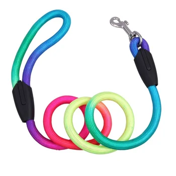 Hot Fashion 1Pcs Rainbow Color Weave Nylon Belt Pet Dog Traction Rope Round Training Leashes
Hot Fashion 1Pcs Rainbow Color Weave Nylon Belt Pet Dog Traction Rope Round Training Leashes