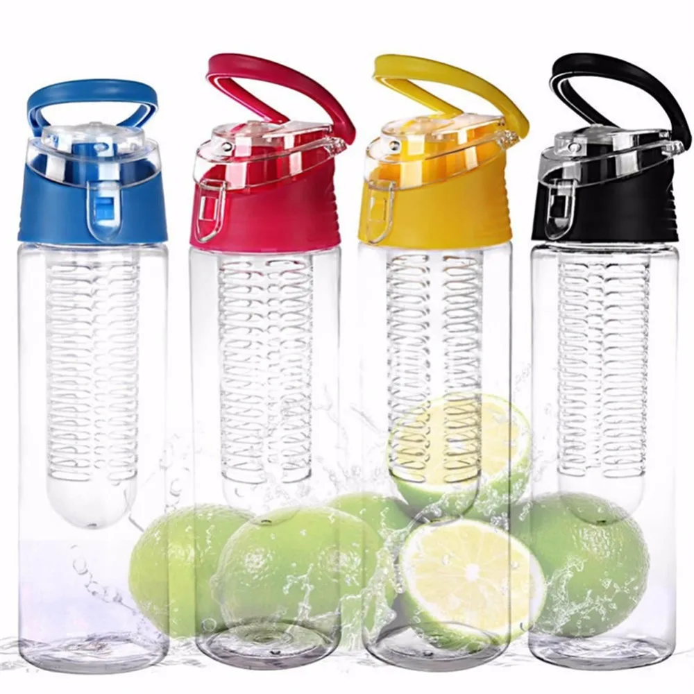 Image Newest 700ml Cycling Sport Fruit Infusing Infuser Water Lemon Cup Juice Bicycle Health Eco Friendly BPA Detox Bottle Flip Lid