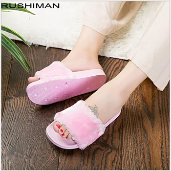 RUSHIMAN Indoor Furry Slippers 2018 Warm Platform Shoes Woman Soft Flats Casual Floor Slipper Women Home Shoes 0203
RUSHIMAN Indoor Furry Slippers 2018 Warm Platform Shoes Woman Soft Flats Casual Floor Slipper Women Home Shoes 0203