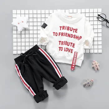 Kids Baby Tottler Girl Boys Clothing Set 2018 Causal Letter Long Sleeve Tshirt + Striped Pants 1 2 3 4 Years Children Clothes
Kids Baby Tottler Girl Boys Clothing Set 2018 Causal Letter Long Sleeve Tshirt + Striped Pants 1 2 3 4 Years Children Clothes