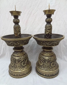 USPS to USA S1832 20" Chinese Buddhist Bronze Dragon Head Ball Statue Candle Stick Holder Pair
USPS to USA S1832 20" Chinese Buddhist Bronze Dragon Head Ball Statue Candle Stick Holder Pair