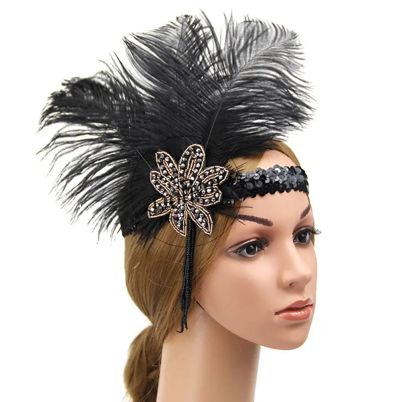 2019 Accessories Headwear Rhinestone Beaded Sequin Hair Band 1920 s Vintage Gatsby Party Headband Women Flapper Feather Headband
2019 Accessories Headwear Rhinestone Beaded Sequin Hair Band 1920 s Vintage Gatsby Party Headband Women Flapper Feather Headband
