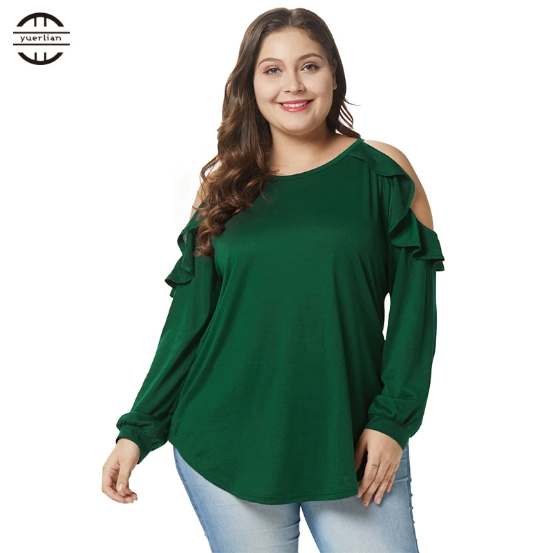 2018 New Winter Big Size Ruffle T Shirt Women Sexy Off Shoulder Casual Long Sleeve O neck Shirts Women Tops Plus Size Tee Shirt
2018 New Winter Big Size Ruffle T Shirt Women Sexy Off Shoulder Casual Long Sleeve O neck Shirts Women Tops Plus Size Tee Shirt