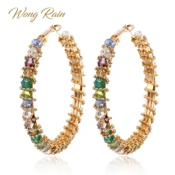 Wong Rain Vintage 100% 925 Sterling Silver Natural AAA Zircons Spinals Rainbow Circle Hoop Earrings For Women Gifts Wholesale
Wong Rain Vintage 100% 925 Sterling Silver Natural AAA Zircons Spinals Rainbow Circle Hoop Earrings For Women Gifts Wholesale