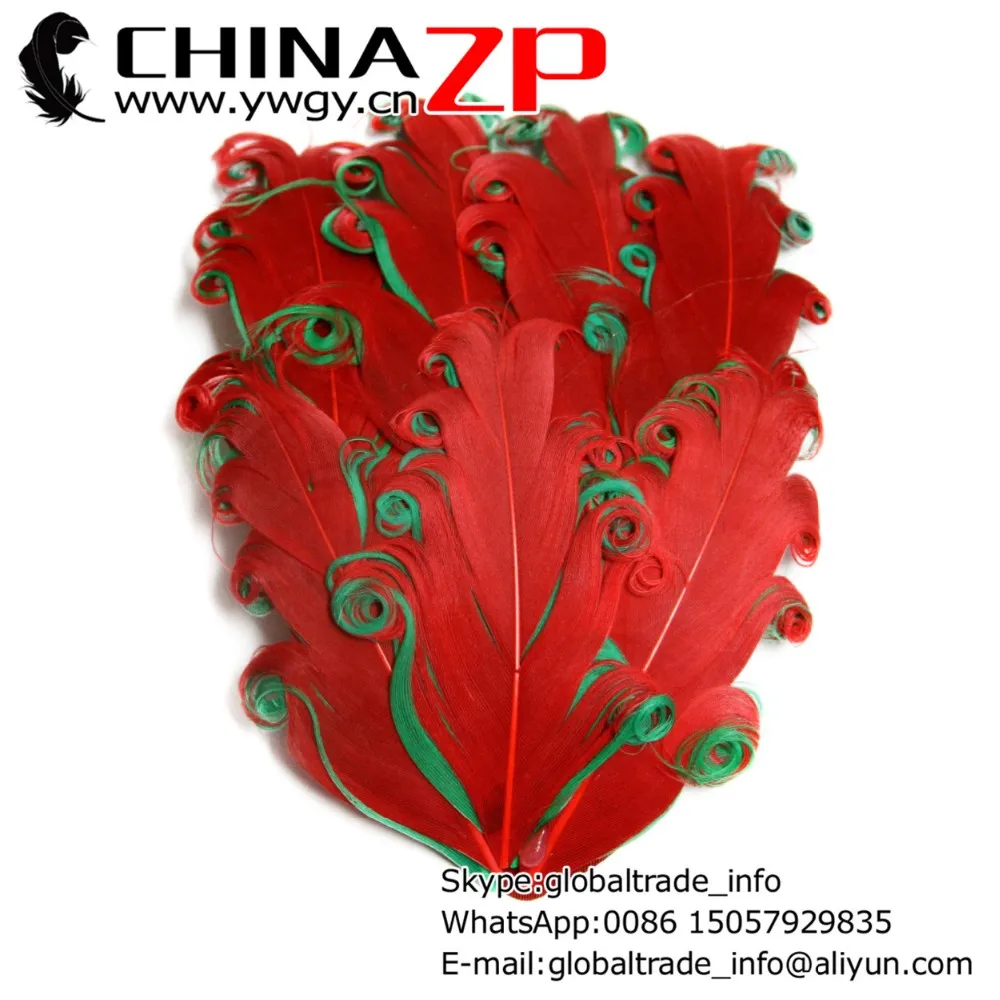 Nagorie Feather Pad - Set of 2 - Christmas Red and Emerald