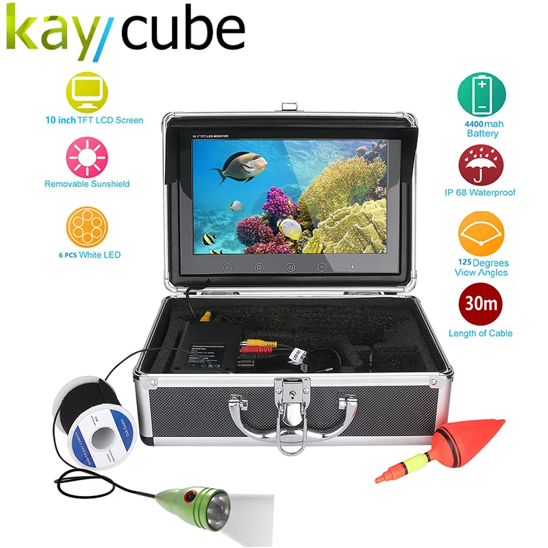 Kaycube 10" Inch Color Monitor 30M 1000tvl Underwater Fishing Video Camera Kit 6 PCS LED Lights IP68 Monitoring Fish Aquaculture
Kaycube 10" Inch Color Monitor 30M 1000tvl Underwater Fishing Video Camera Kit 6 PCS LED Lights IP68 Monitoring Fish Aquaculture