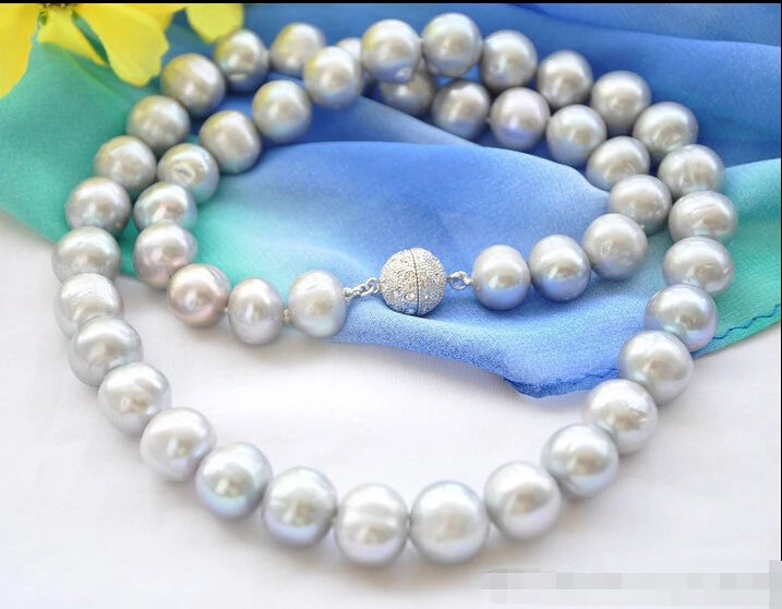 FREE SHIPPING * z6021 Big 12mm ROUND GRAY Freshwater cultured PEARL NECKLACE 24inch AAA
FREE SHIPPING * z6021 Big 12mm ROUND GRAY Freshwater cultured PEARL NECKLACE 24inch AAA
