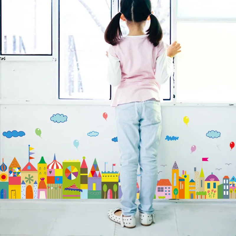 Vinyl Removable Wall Sticker Decal Home Decors Kids cartoon city scenery sticker Removable Wall Window Home Decor Decal SK7069
Vinyl Removable Wall Sticker Decal Home Decors Kids cartoon city scenery sticker Removable Wall Window Home Decor Decal SK7069