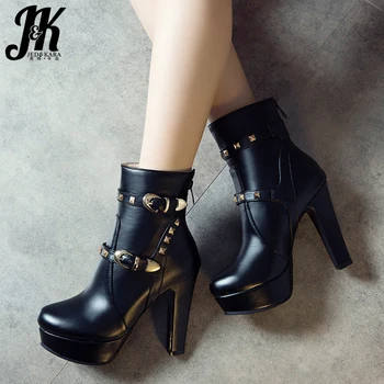JK Platform Ankle Boots Women High Heels Rivet Boot Ladies Fashion Party Shoes Female Pu Studded Shoes 2019 Winter Plus Size 50
JK Platform Ankle Boots Women High Heels Rivet Boot Ladies Fashion Party Shoes Female Pu Studded Shoes 2019 Winter Plus Size 50