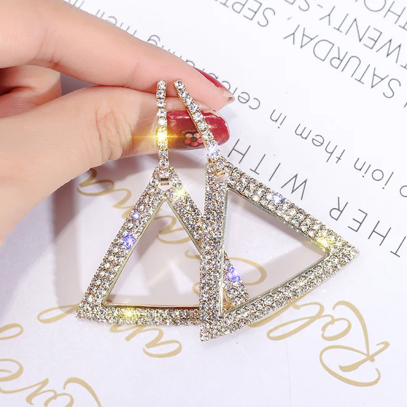 Fashion Rhinestone Round Geometric Drop Earrings For Women Jewelry Silver Gold Rose Color Handmade Statement Earrings
Fashion Rhinestone Round Geometric Drop Earrings For Women Jewelry Silver Gold Rose Color Handmade Statement Earrings